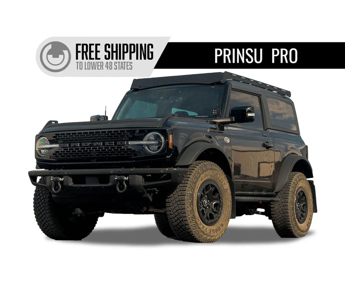 Prinsu Pro roof rack on a two-door Ford Bronco
