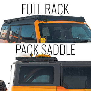 Prinsu Pro Bronco full rack and Pack Saddle comparison
