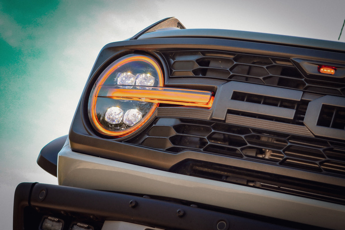 AlphaRex Nova-Series LED Projector Headlights (Black) | Ford Bronco (2021-2024)