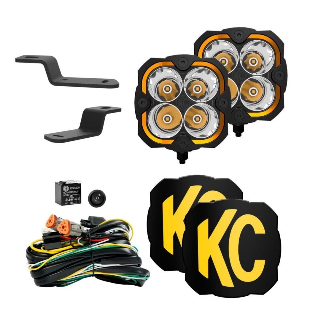 KC Lights Flex Era 4 Ditch Light Kit - Spot Beam | Ford Bronco (2021-2023)